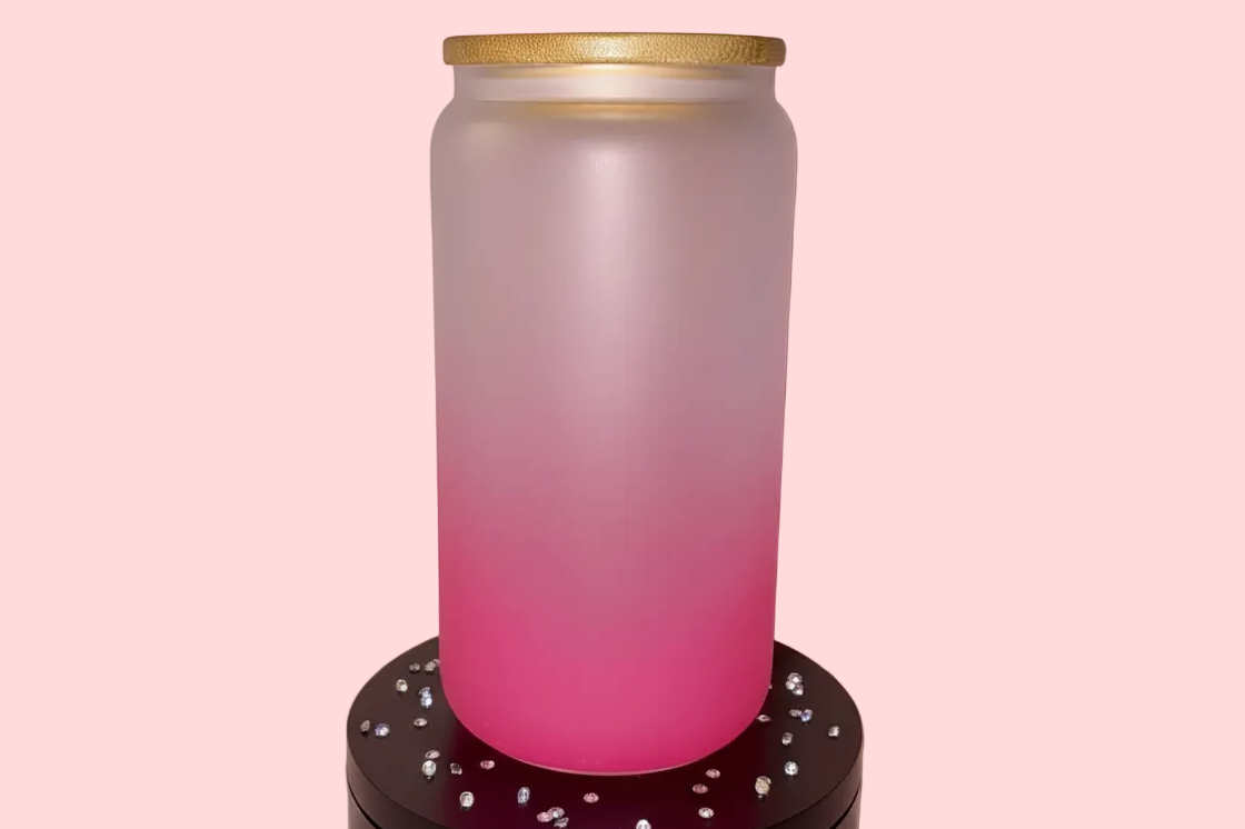 Pink Gradient Frosted Glass