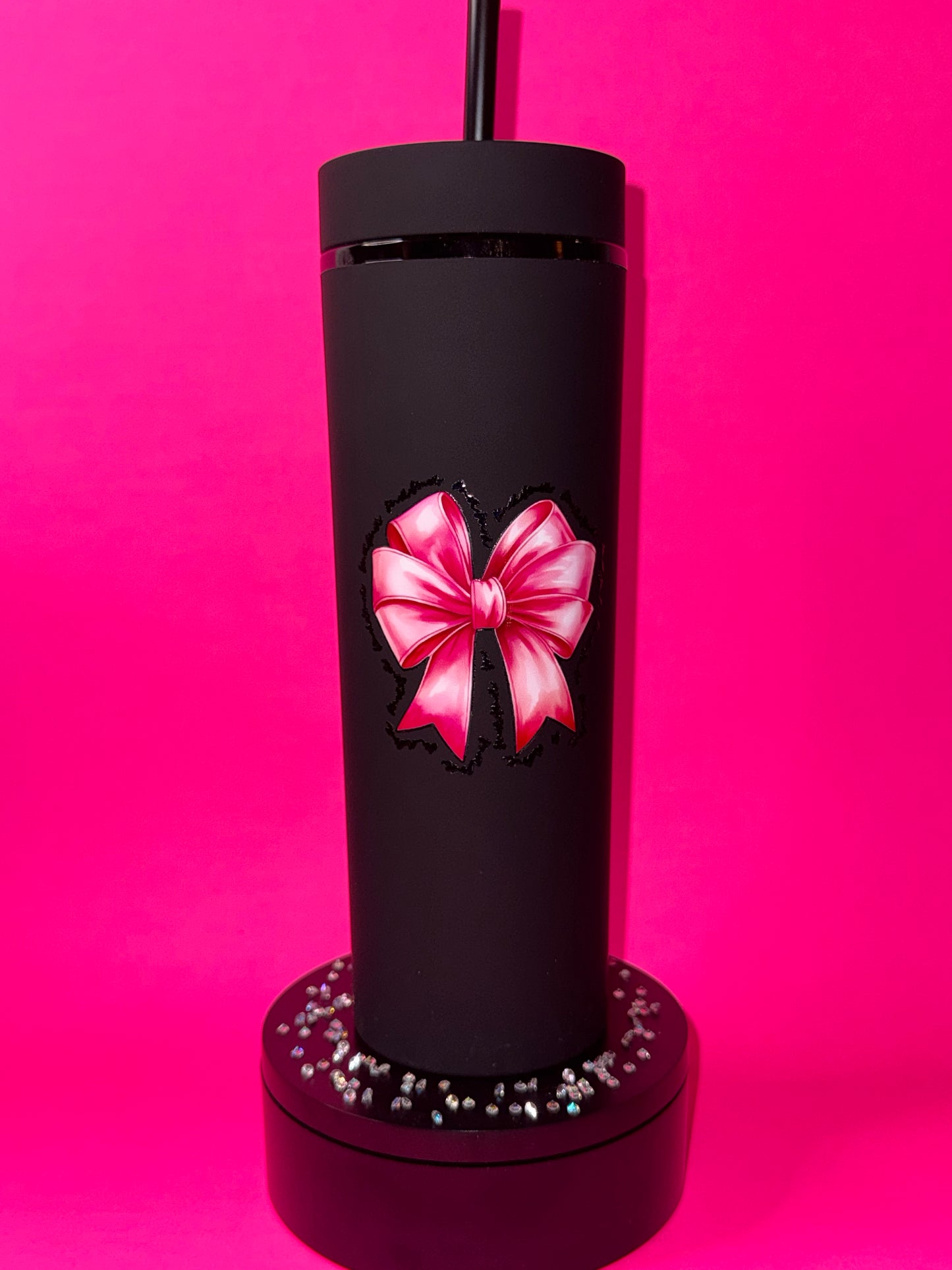 20oz Pink Bow Matte