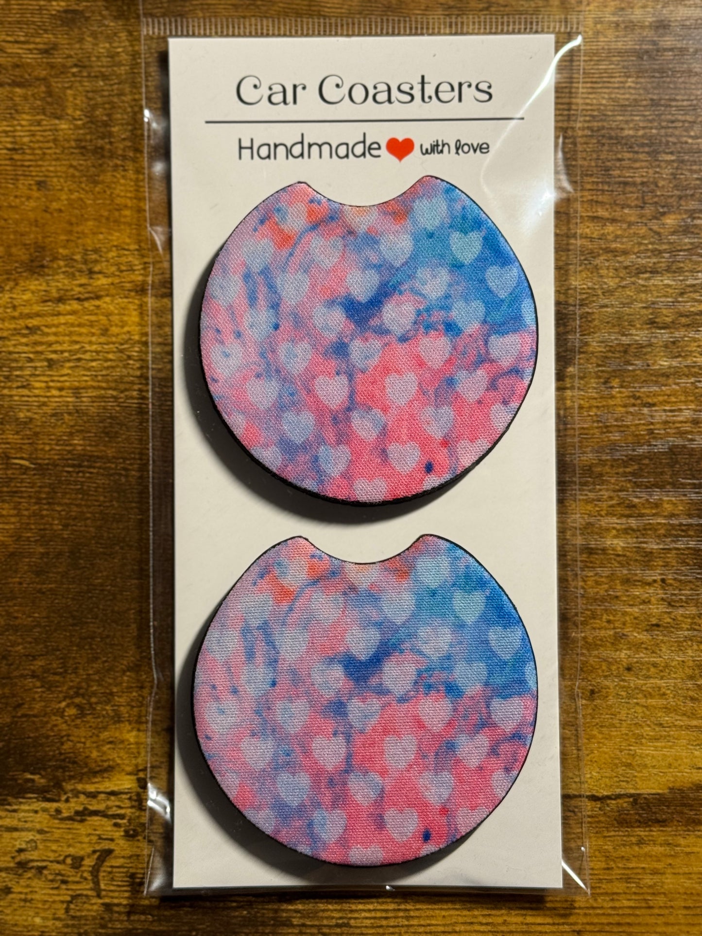 Hearts Car Coasters