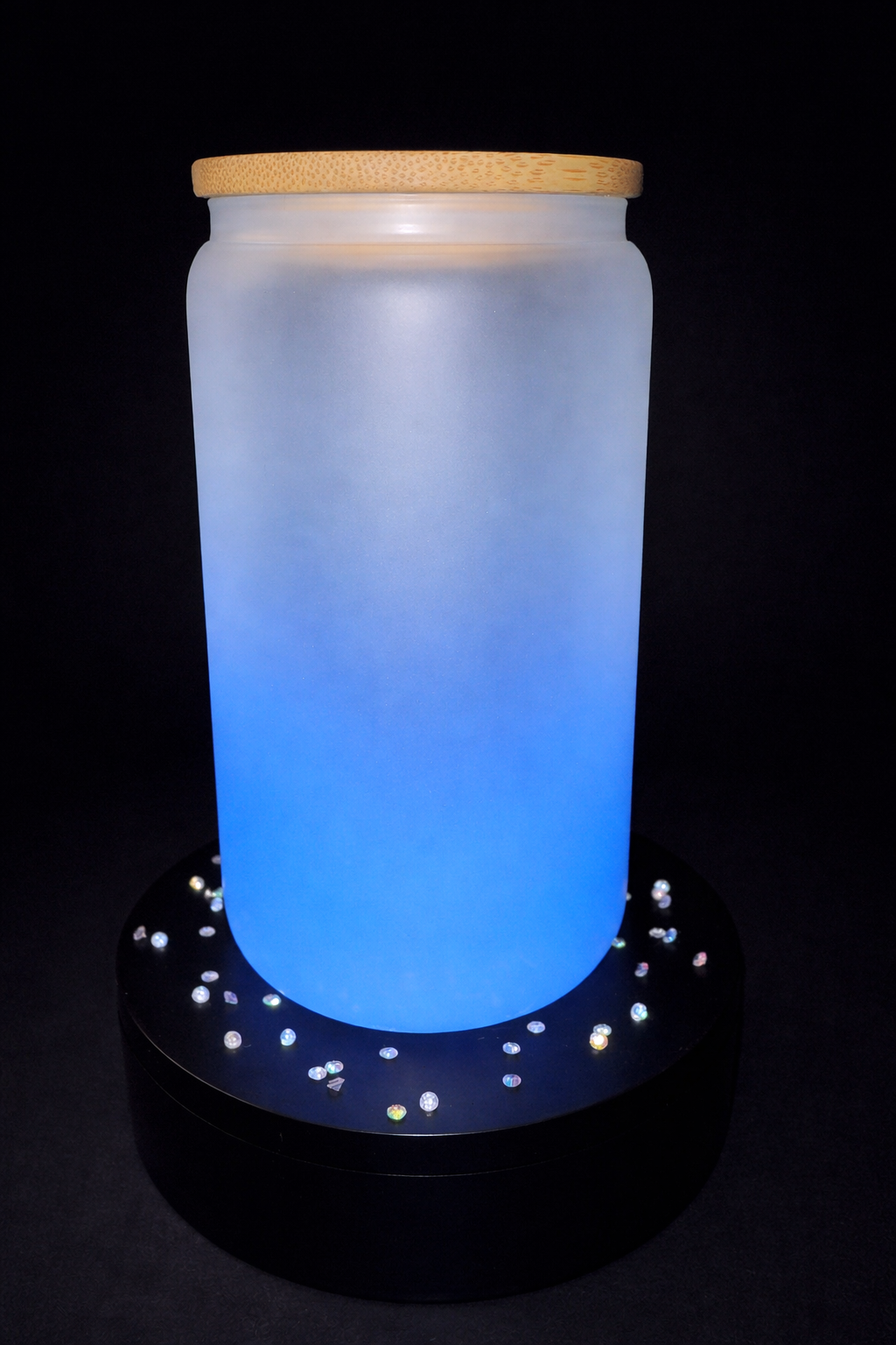 Blue Gradient Frosted Glass