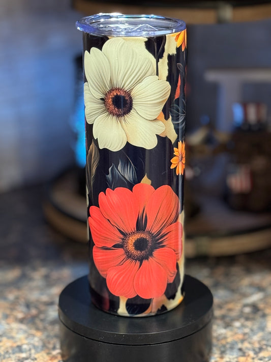 20oz Stainless Steel Flowers