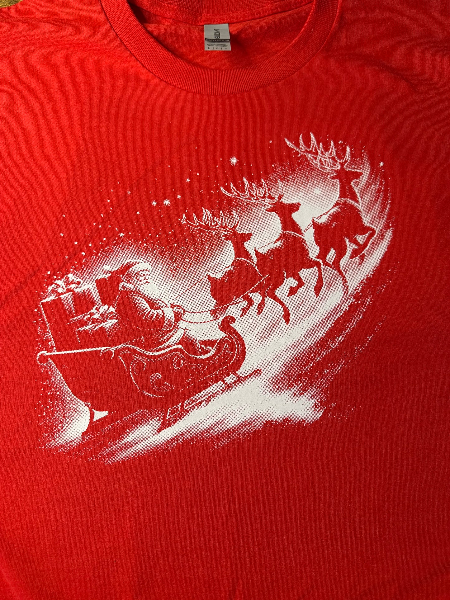 Half Tone Santa Sleigh