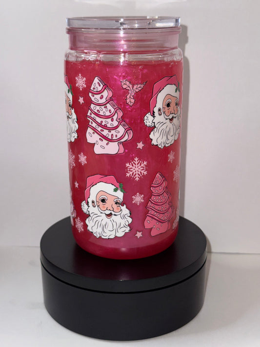 Pink Santa & Christmas Tree Cakes
