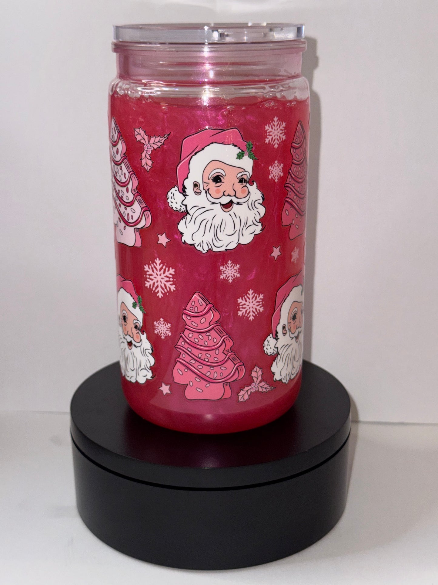 Pink Santa & Christmas Tree Cakes