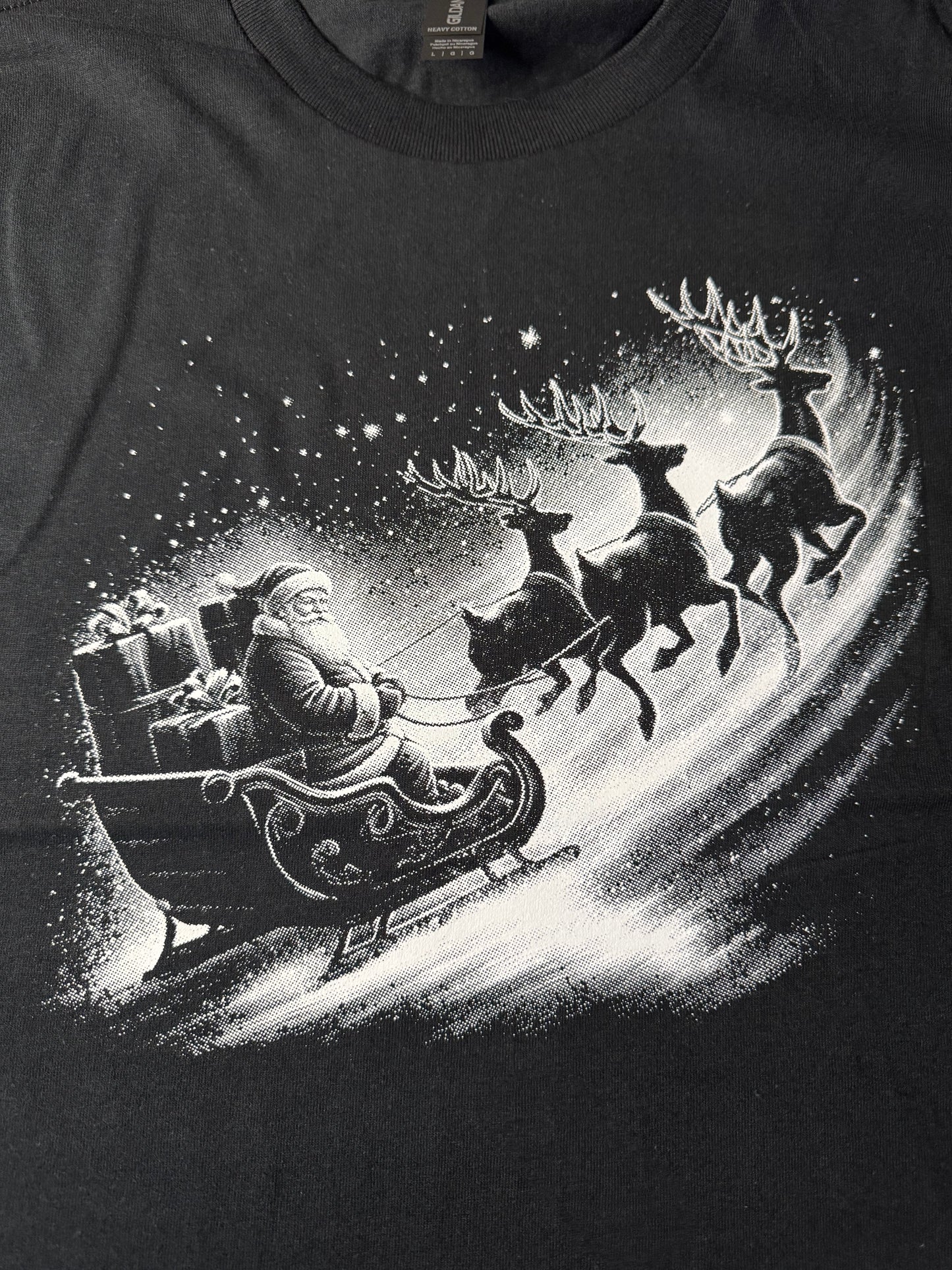 Half-Tone Santa Sleigh