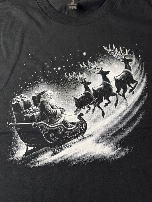 Half-Tone Santa Sleigh