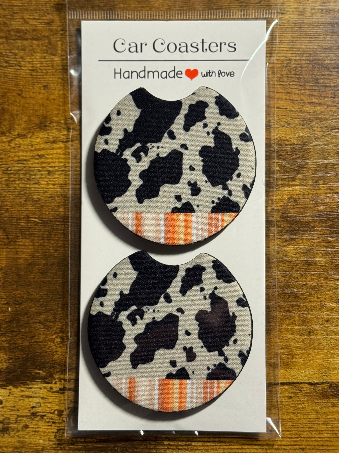 Cowprint Car Coasters