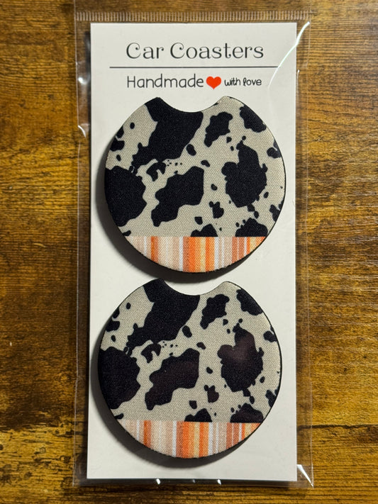 Cowprint Car Coasters