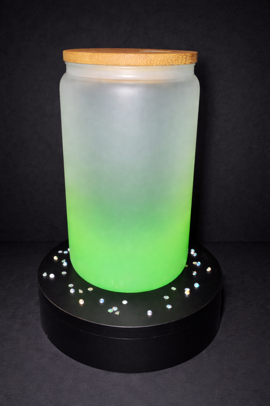 Green Gradient Frosted Glass
