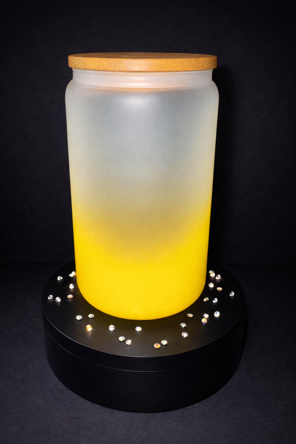 Yellow Gradient Frosted Glass