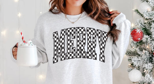 Merry Black and White Checkered